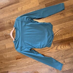 lululemon athletica all it takes long sleeve ribbed nulu green jasper wore once